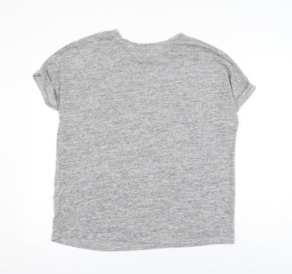 TU Womens Grey Round Neck Polyester Pullover Jumper Size 14