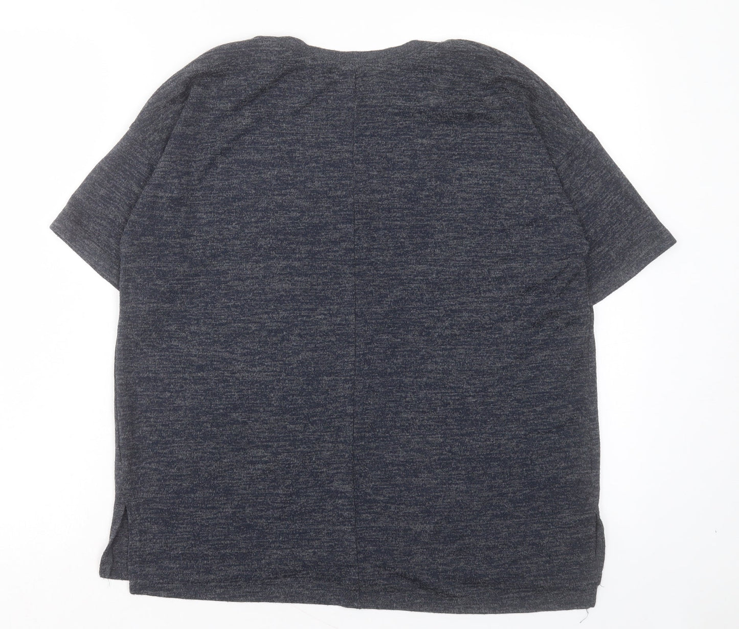 Primark Womens Grey Polyester Basic T-Shirt Size S Crew Neck