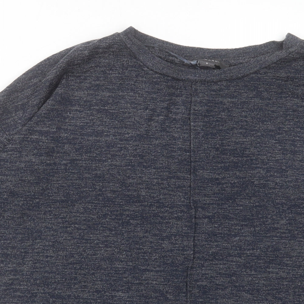 Primark Womens Grey Polyester Basic T-Shirt Size S Crew Neck