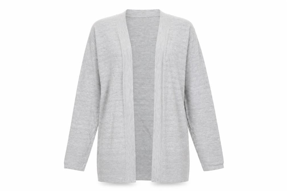 Country Casuals Womens Grey V-Neck Viscose Cardigan Jumper Size L
