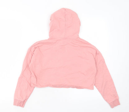 George Girls Pink Cotton Pullover Hoodie Size 8-9 Years Pullover - Pudsey