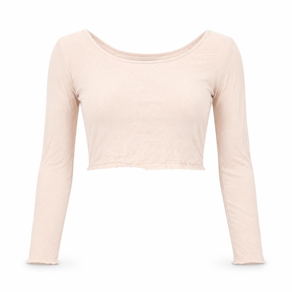 Womens UK Size 10 Topshop Pink Cropped T-Shirt
