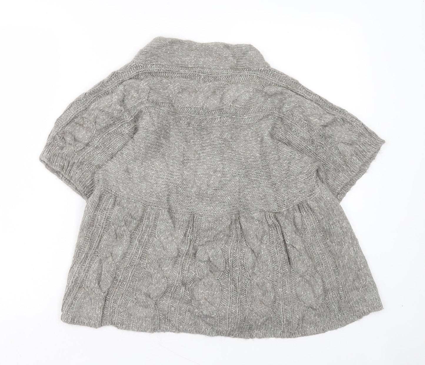 Autograph Womens Brown Collared Acrylic Cardigan Jumper Size 14