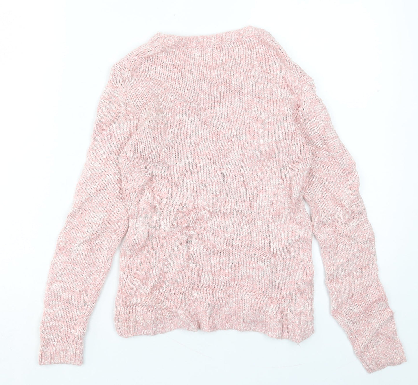 Blue Zoo Girls Pink Crew Neck Acrylic Pullover Jumper Size 9-10 Years Pullover