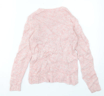 Blue Zoo Girls Pink Crew Neck Acrylic Pullover Jumper Size 9-10 Years Pullover