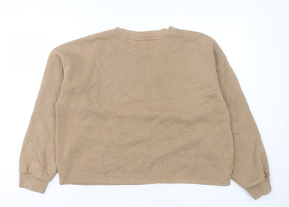 Very Womens Brown Cotton Pullover Sweatshirt Size 12 Pullover