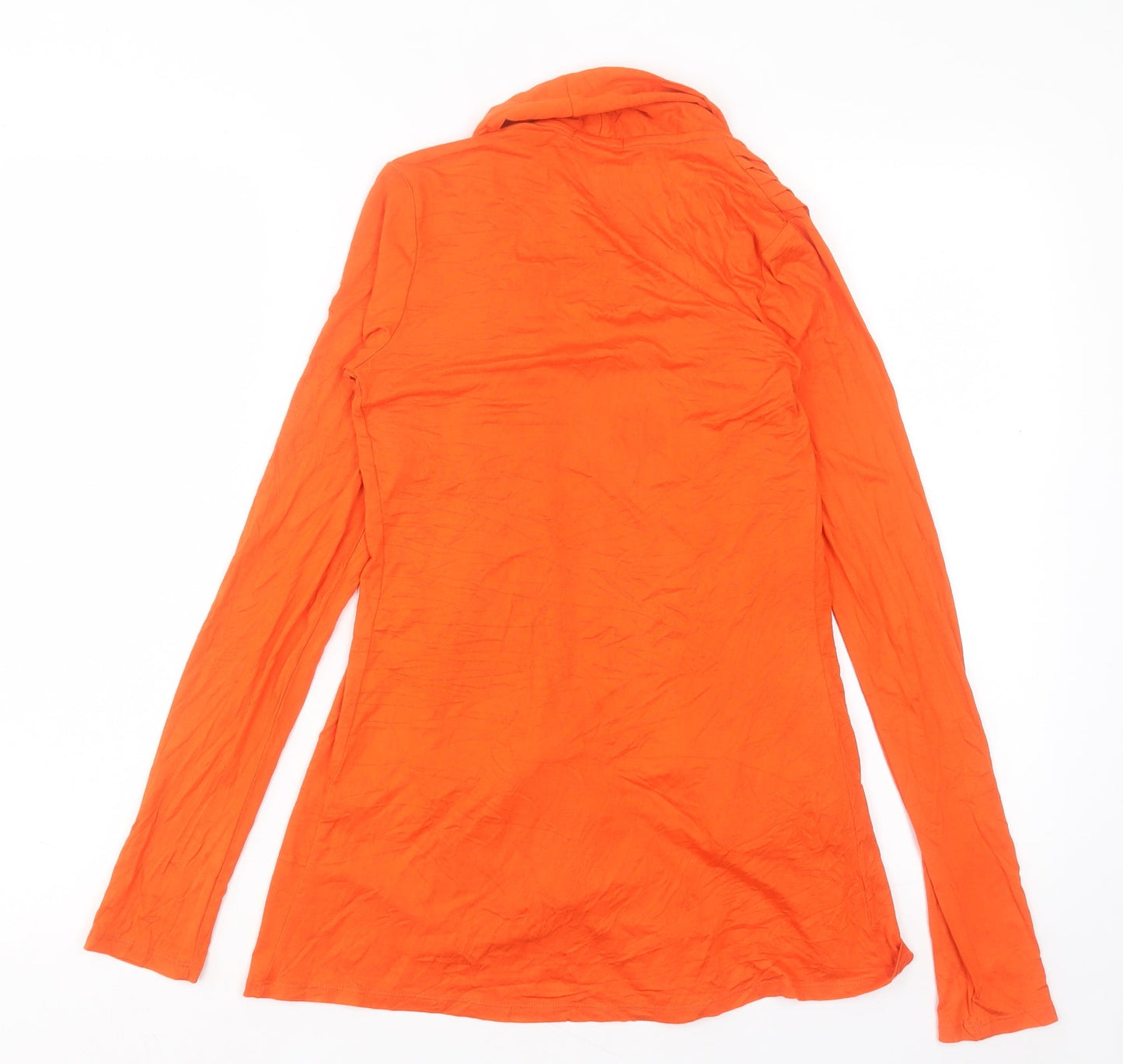 Exact Womens Orange V-Neck Viscose Cardigan Jumper Size S