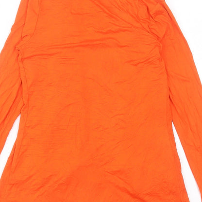 Exact Womens Orange V-Neck Viscose Cardigan Jumper Size S