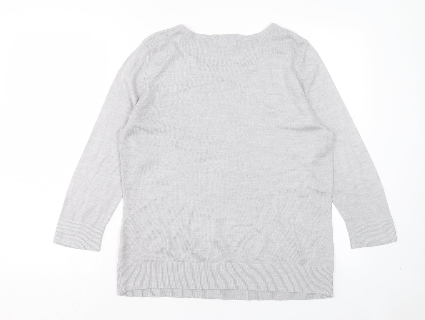 Womens UK Size 14 Per Una Grey Pullover Jumper