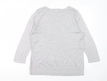Womens UK Size 14 Per Una Grey Pullover Jumper