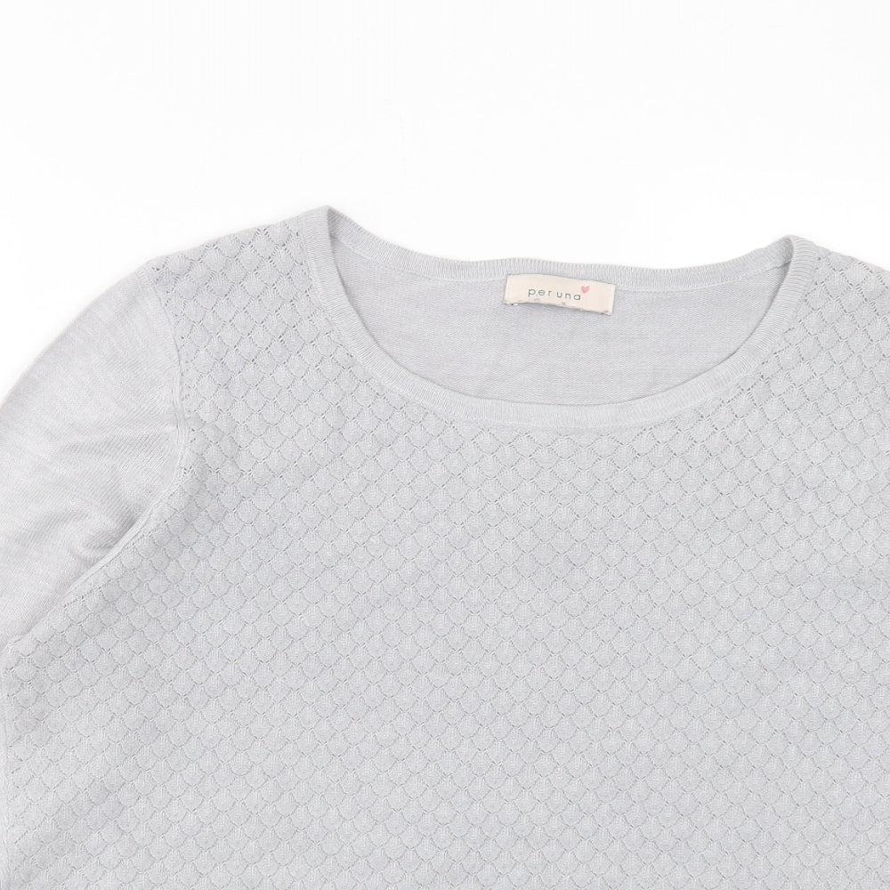 Womens UK Size 14 Per Una Grey Pullover Jumper