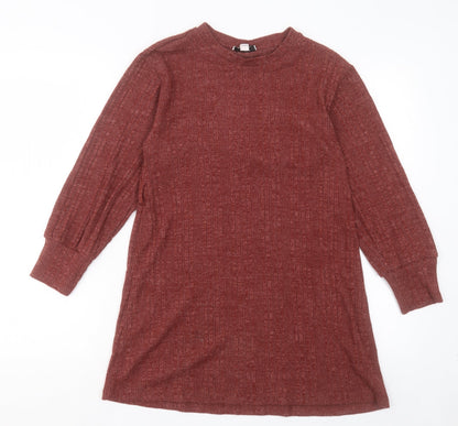 Womens UK Size 10 Topshop Brown Tunic Jumper