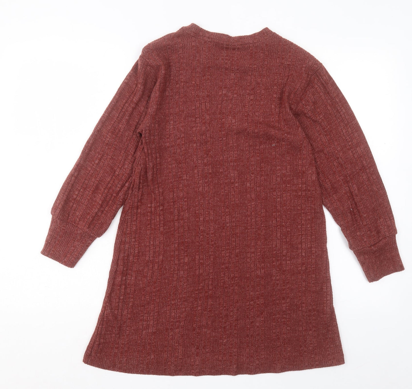 Womens UK Size 10 Topshop Brown Tunic Jumper