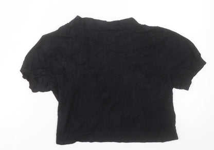 George Womens Black V-Neck Cotton Cardigan Jumper Size 12