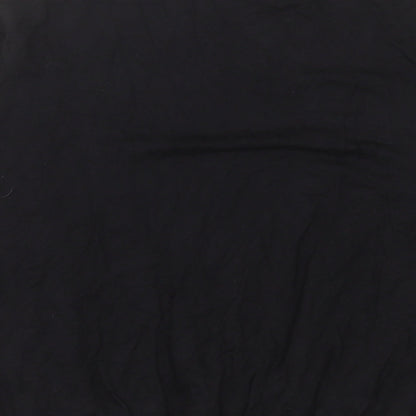 F&F Womens Black Viscose Basic T-Shirt Size 6 Crew Neck