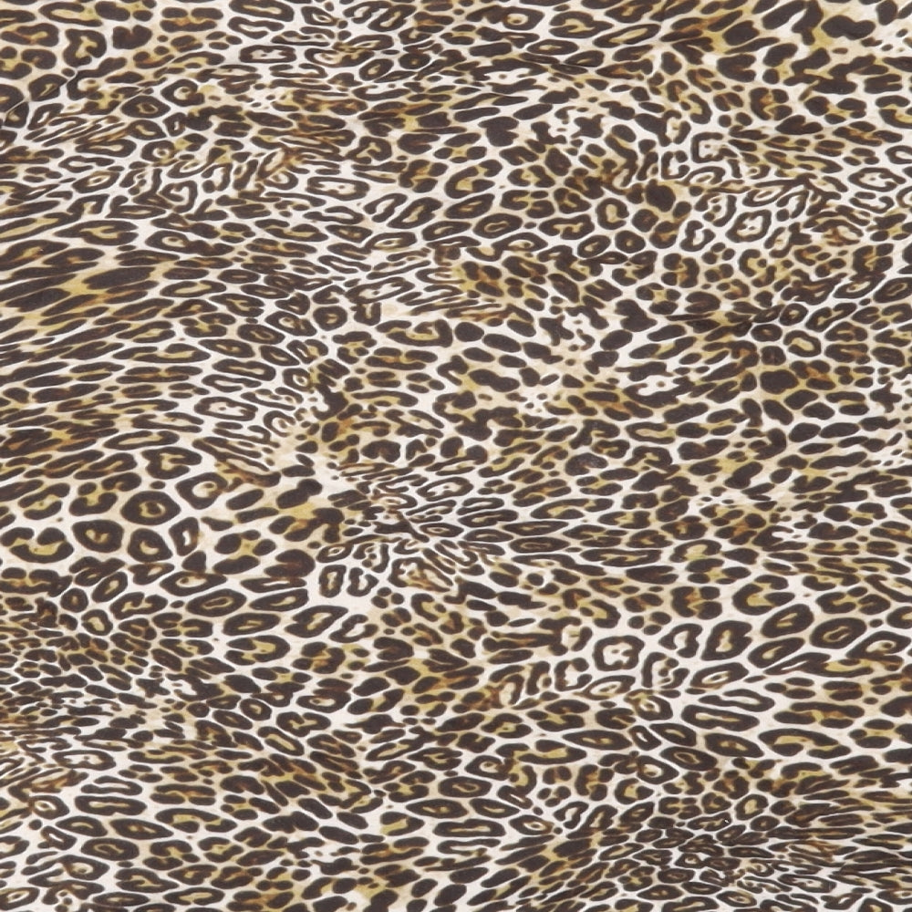 Anne Klein Womens Brown Animal Print Polyester Basic T-Shirt Size L V-Neck