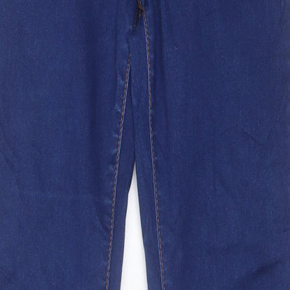Blue Effect Girls Blue Cotton Straight Jeans Size 13 Years Regular Button