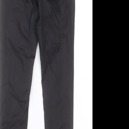 New Look Womens Black Viscose Skinny Jeans Size 10 L25 in Regular Button - Leather Look