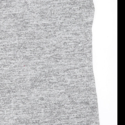 Miss Selfridge Womens Grey Polyester Sheath Size 10 V-Neck Pullover