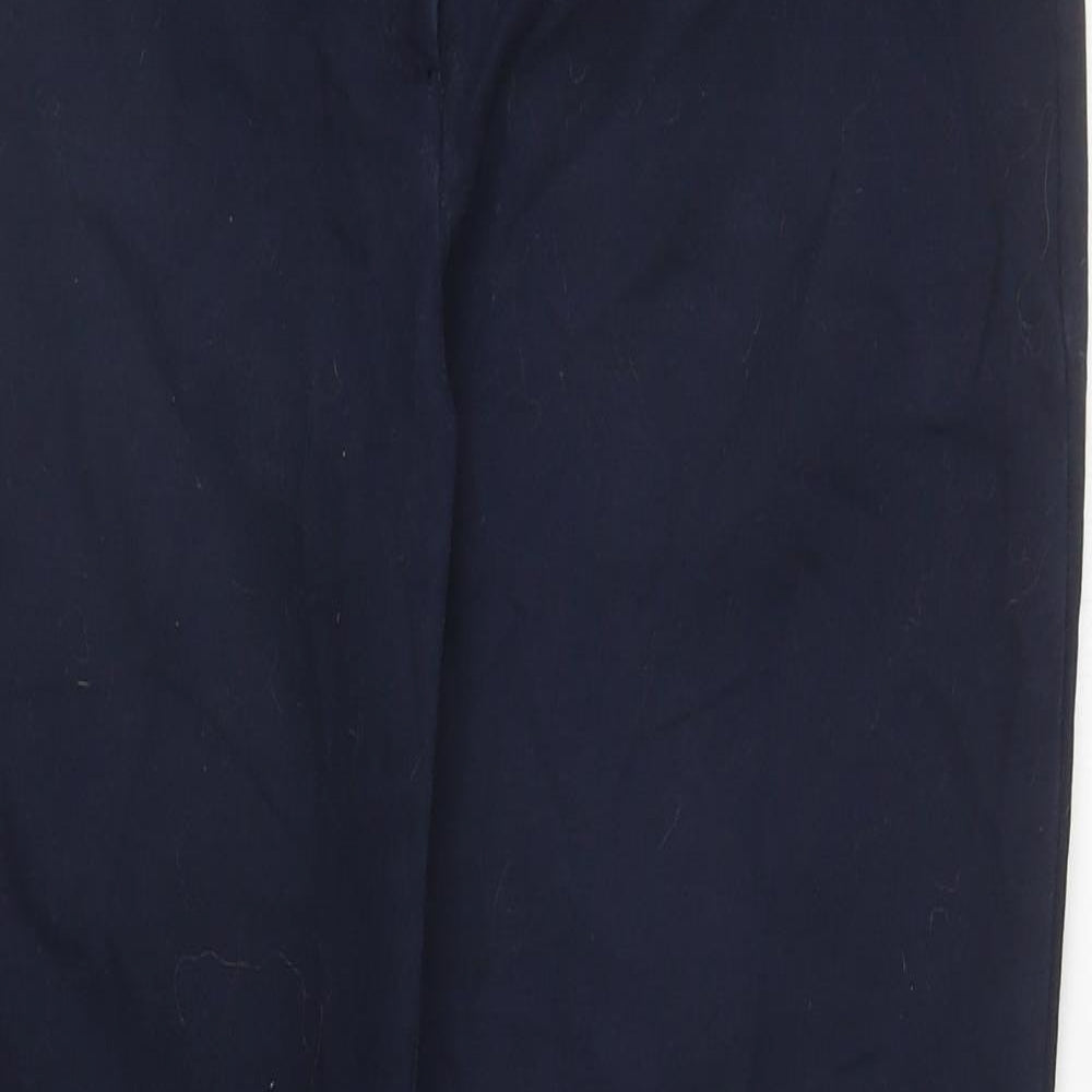 Womens UK Size 10 Warehouse Regular Fit Capri Blue Trousers
