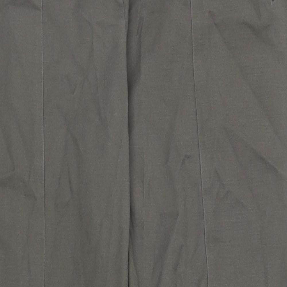 Womens UK Size 12 Oasis Regular Fit Capri Grey Trousers