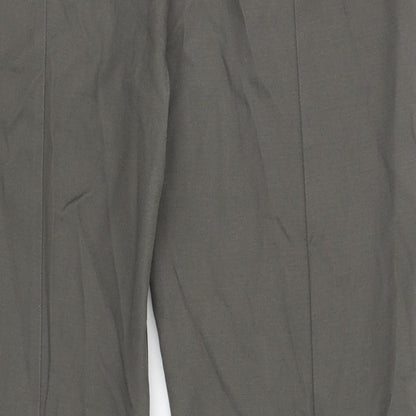 Womens UK Size 12 Oasis Regular Fit Capri Grey Trousers