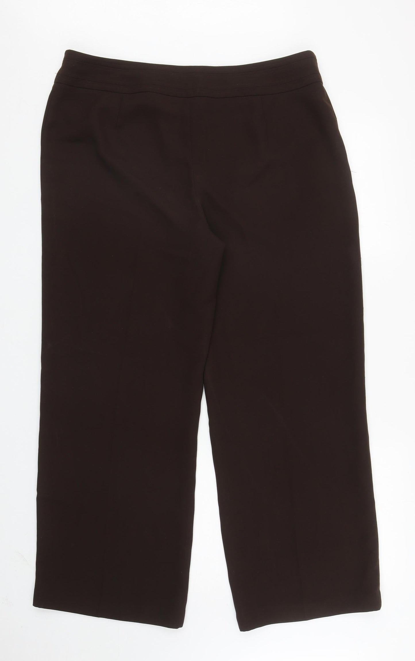 Womens UK Size 16 Papaya Regular Fit Dress Pants Brown Trousers