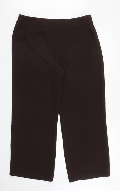 Womens UK Size 16 Papaya Regular Fit Dress Pants Brown Trousers