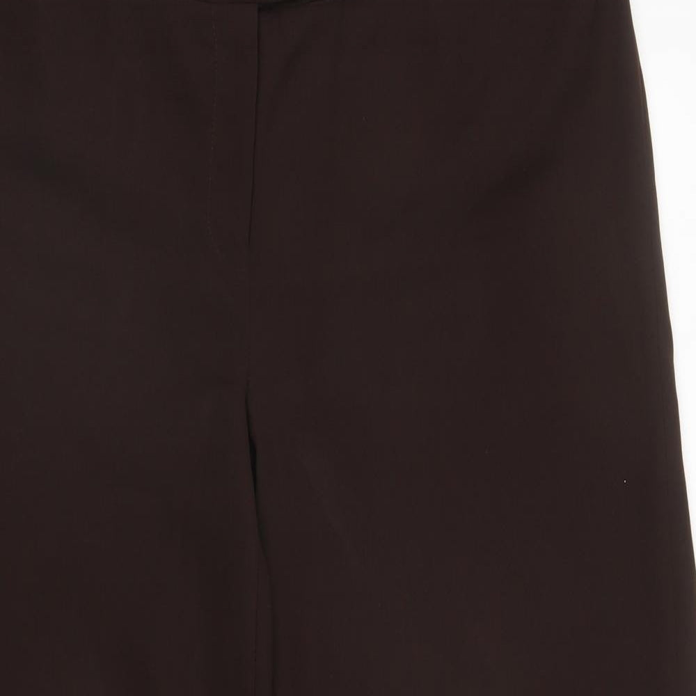Womens UK Size 16 Papaya Regular Fit Dress Pants Brown Trousers