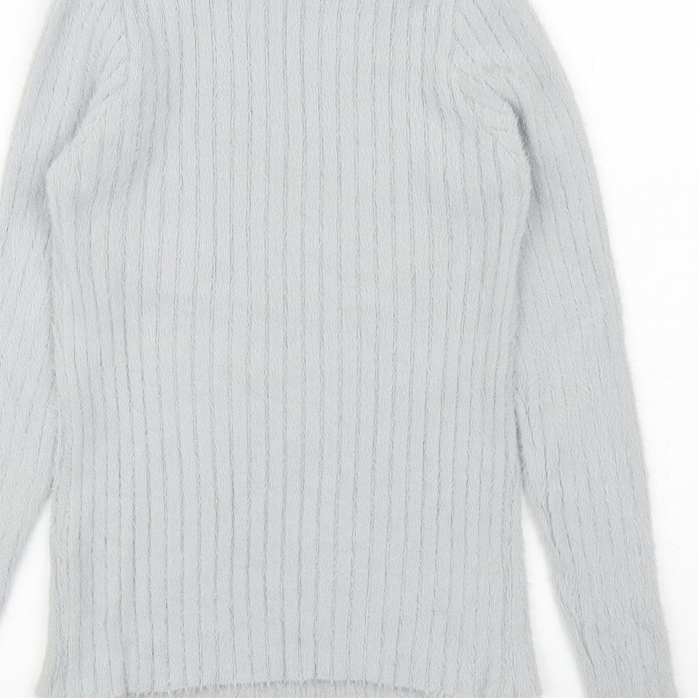 Womens UK Size M QED London Grey Pullover Jumper