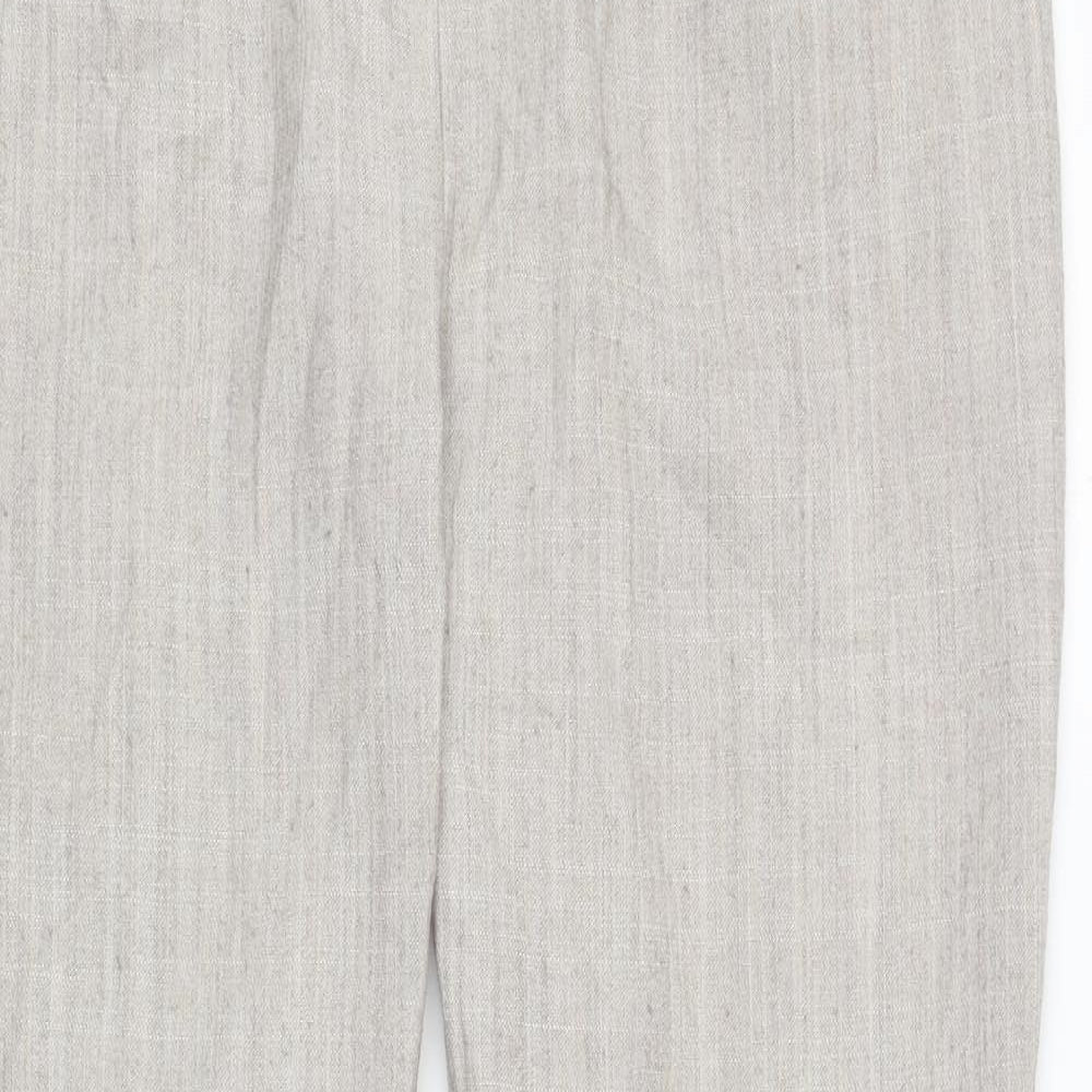 Womens UK Size 18 Damart Regular Fit Carrot Beige Trousers