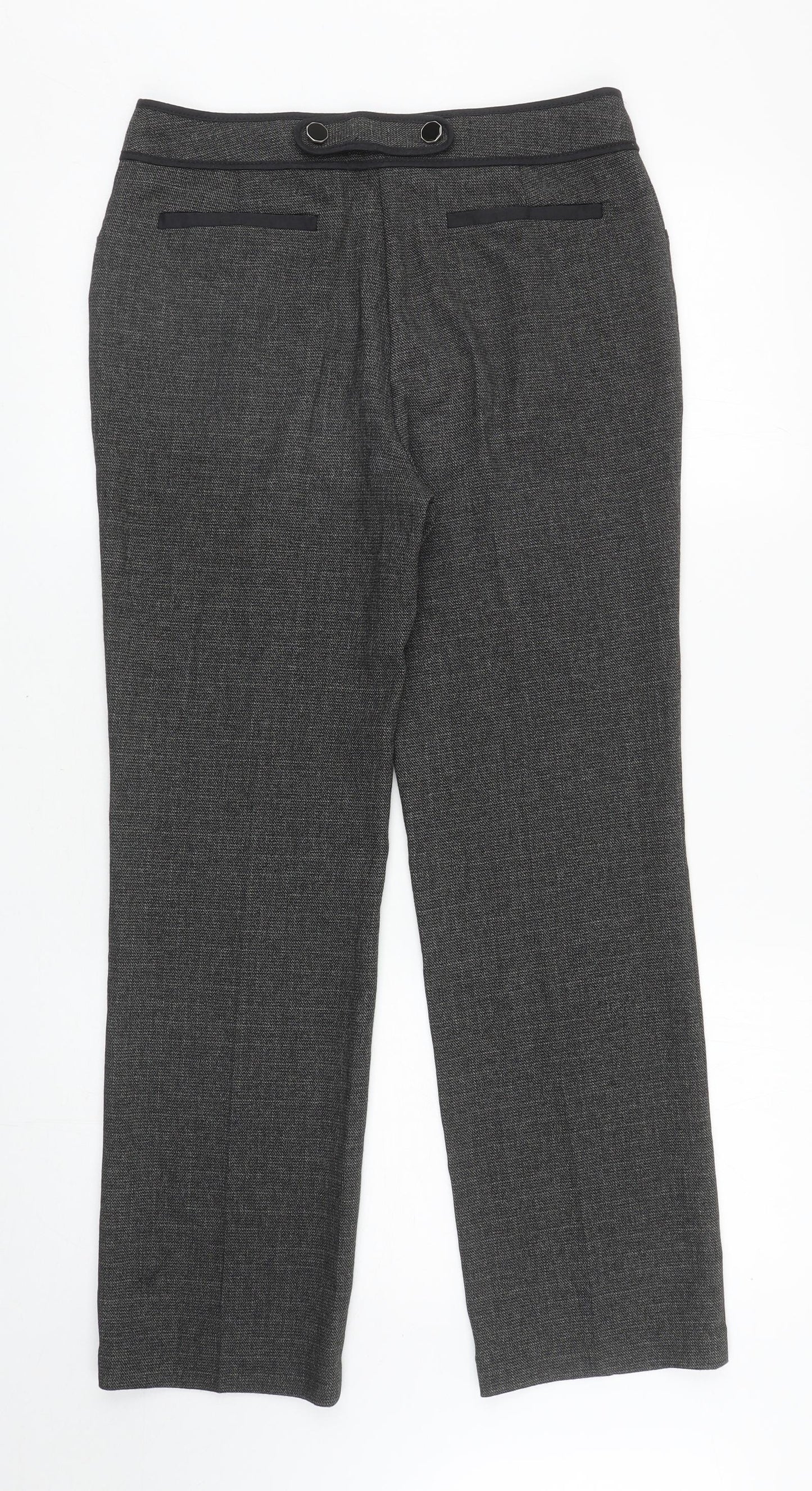 Womens UK Size 8 Per Una Regular Fit Carrot Grey Trousers