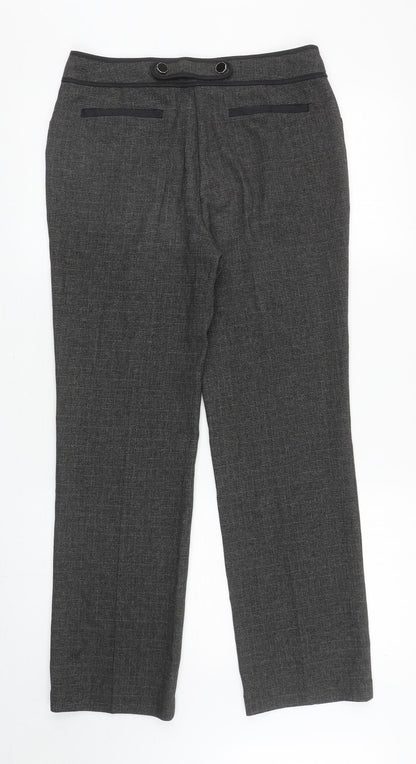 Womens UK Size 8 Per Una Regular Fit Carrot Grey Trousers