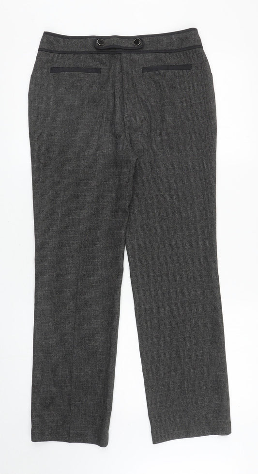 Womens UK Size 8 Per Una Regular Fit Carrot Grey Trousers