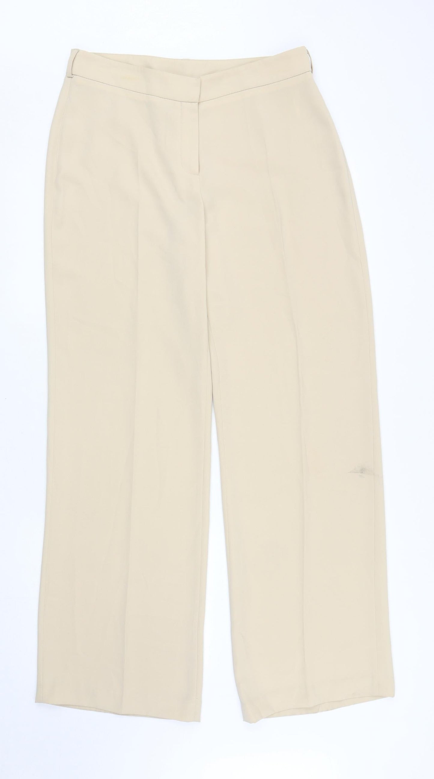 Womens UK Size 12 Principles Regular Fit Dress Pants Beige Trousers