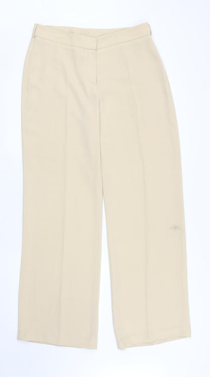 Womens UK Size 12 Principles Regular Fit Dress Pants Beige Trousers