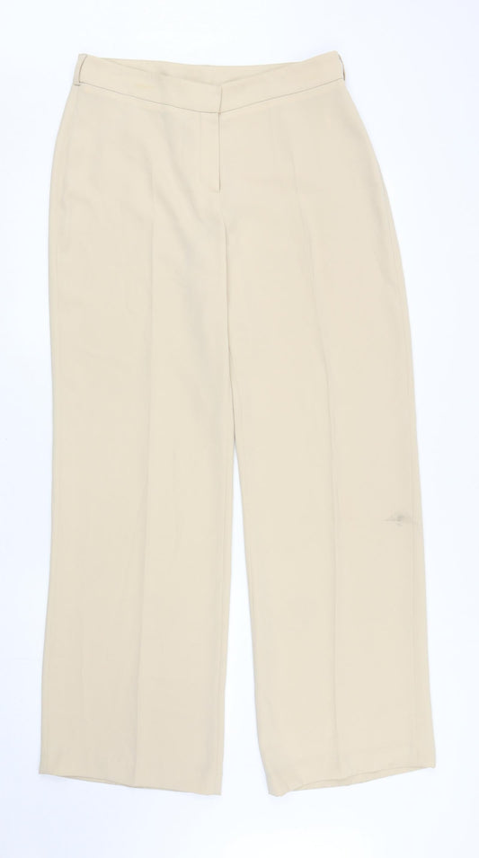 Womens UK Size 12 Principles Regular Fit Dress Pants Beige Trousers