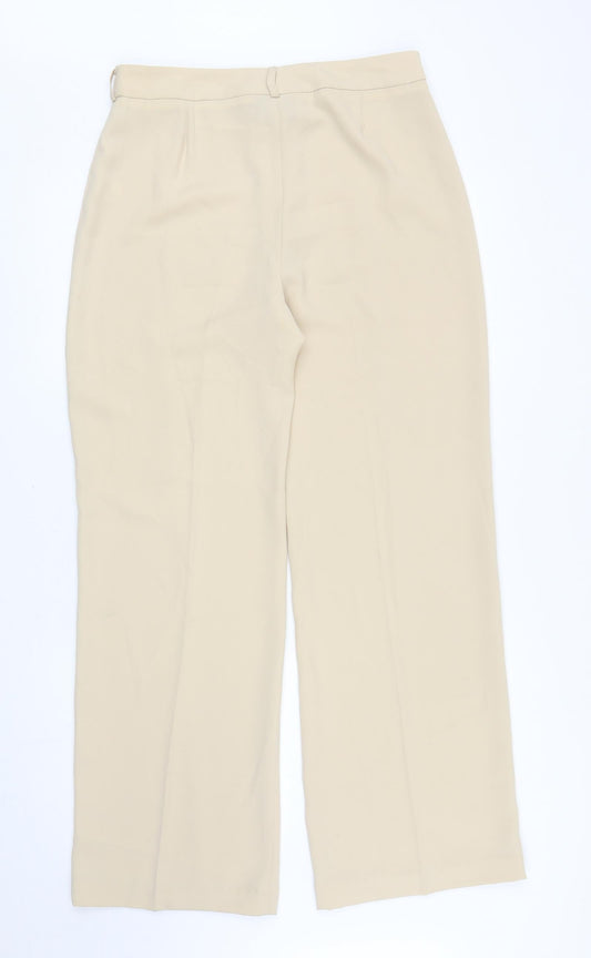 Womens UK Size 12 Principles Regular Fit Dress Pants Beige Trousers