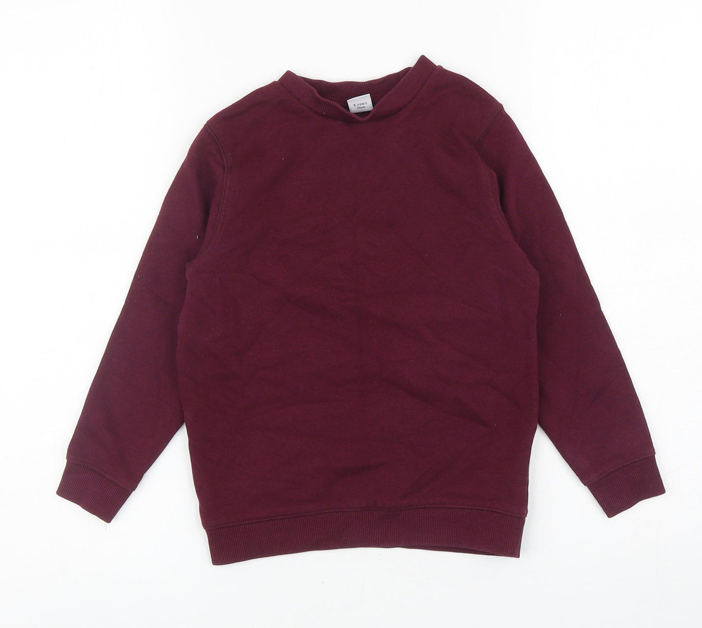 TU Girls Purple Cotton Pullover Sweatshirt Size 5 Years Pullover