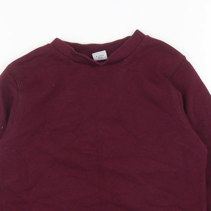 TU Girls Purple Cotton Pullover Sweatshirt Size 5 Years Pullover