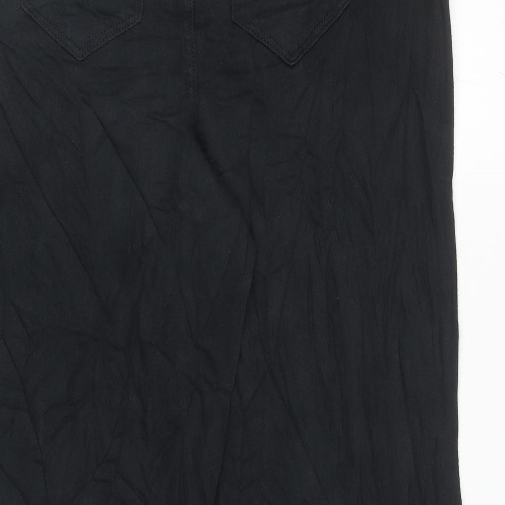 Per Una Womens Black Cotton Mom Jeans Size 10 L26.5 in Regular Zip