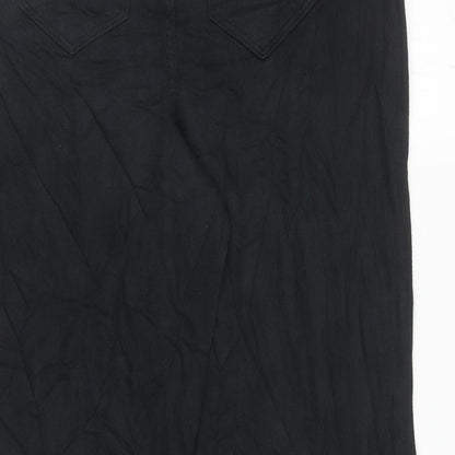 Per Una Womens Black Cotton Mom Jeans Size 10 L26.5 in Regular Zip