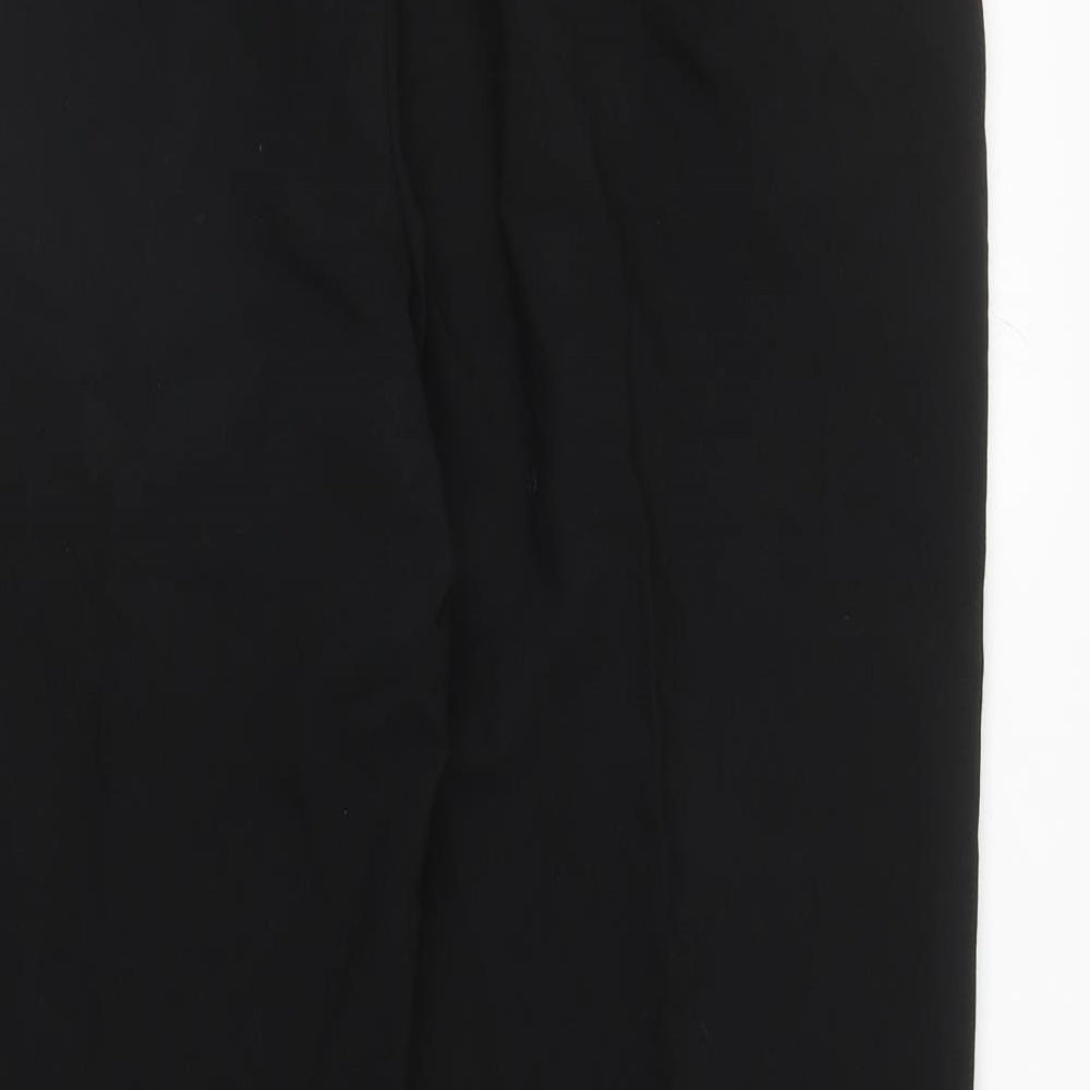 Johnathon Adams Mens Black Wool Dress Pants Trousers Size 36 in L29 in Regular Zip