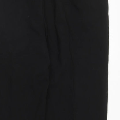 Johnathon Adams Mens Black Wool Dress Pants Trousers Size 36 in L29 in Regular Zip