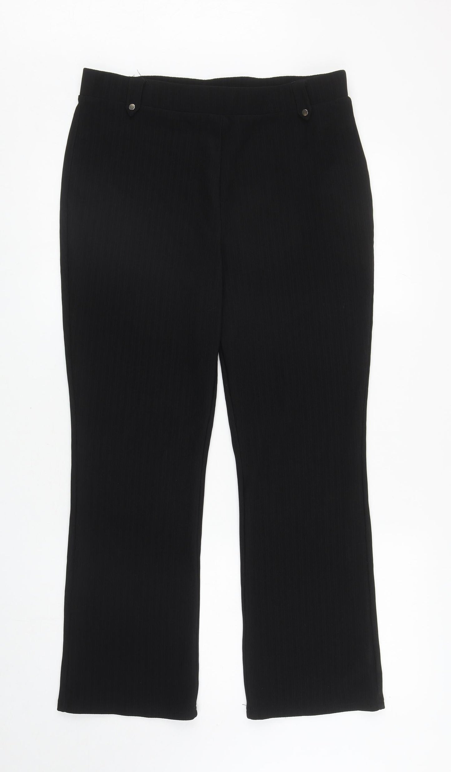 Womens UK Size 16 Papaya Regular Fit  Black Trousers
