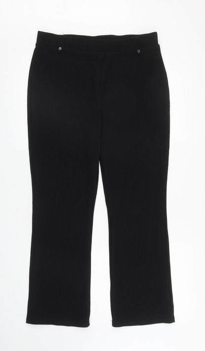 Womens UK Size 16 Papaya Regular Fit  Black Trousers