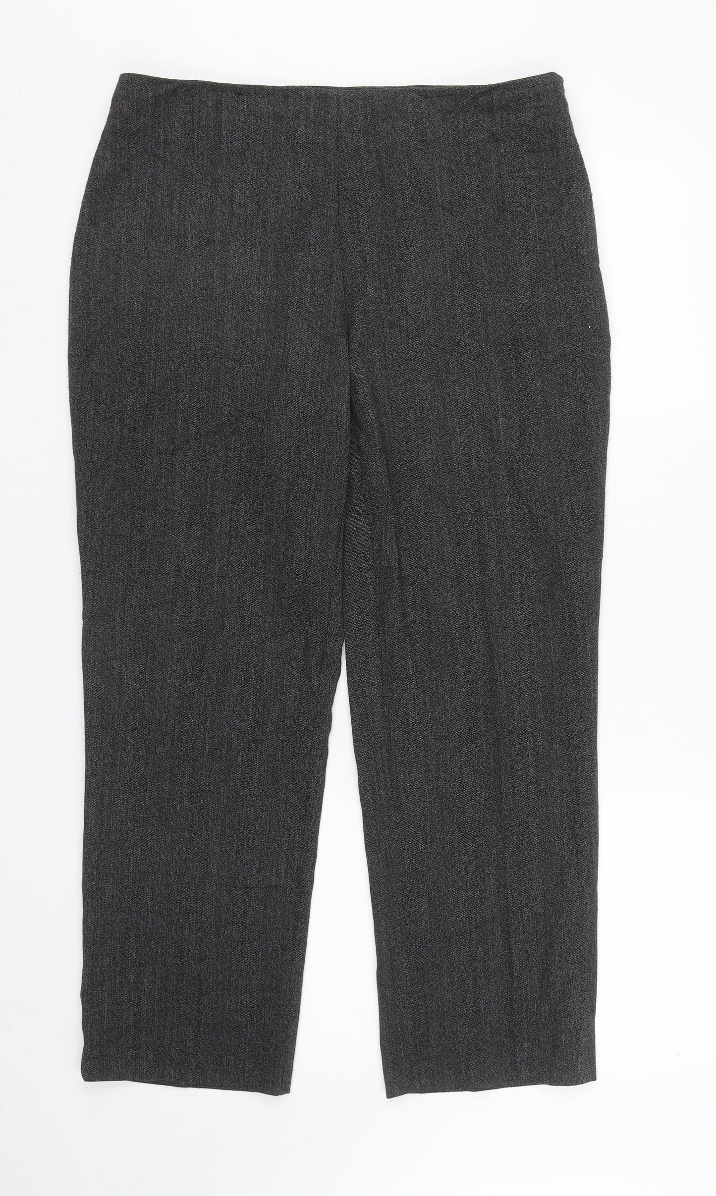 Womens UK Size 14 Marks and Spencer Regular Fit Carrot Grey Trousers