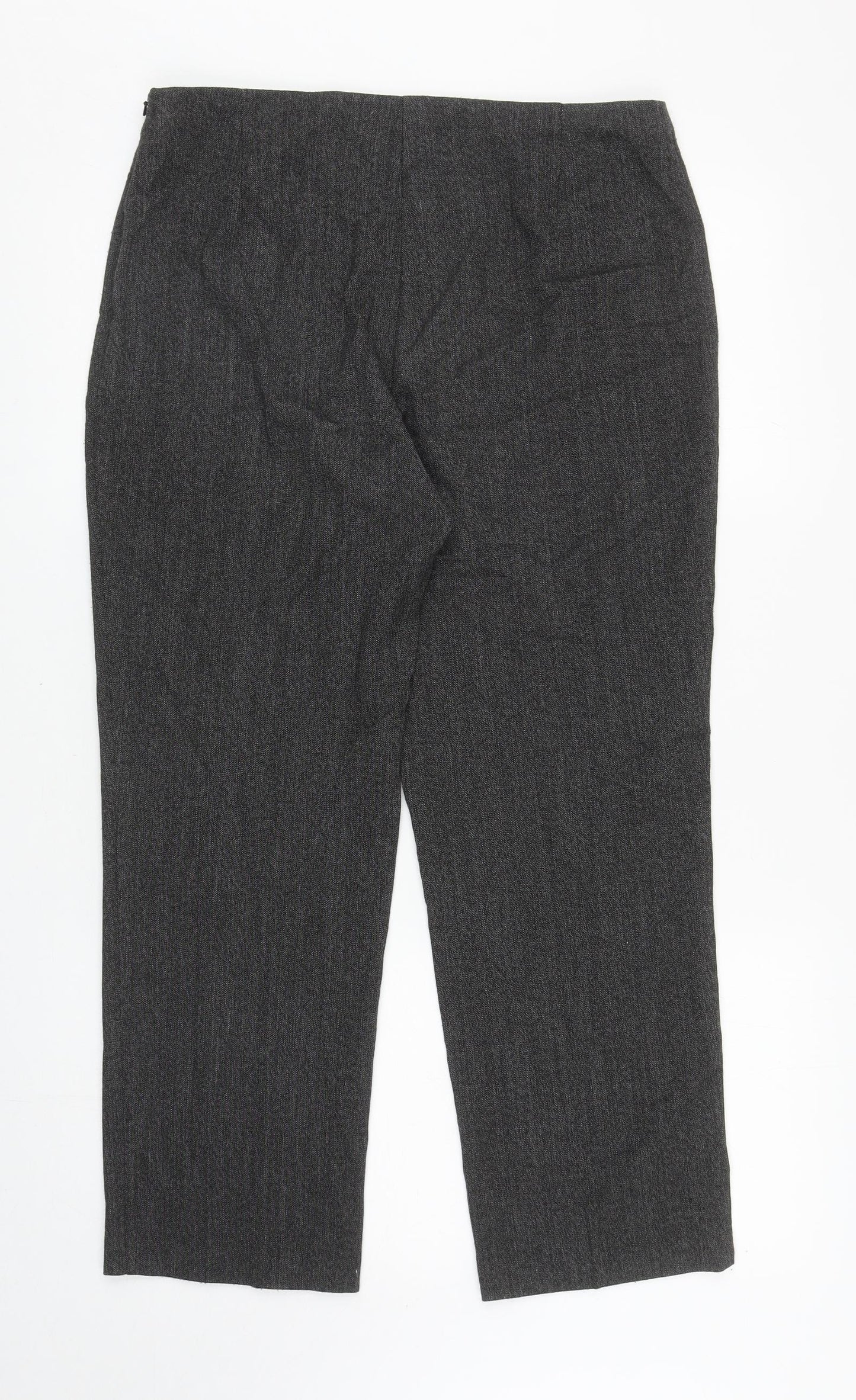 Womens UK Size 14 Marks and Spencer Regular Fit Carrot Grey Trousers