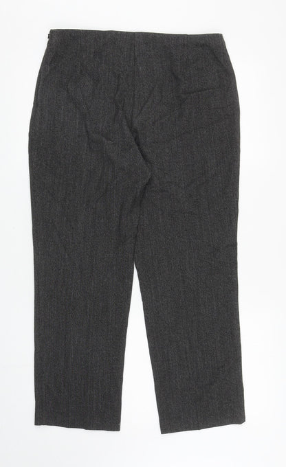 Womens UK Size 14 Marks and Spencer Regular Fit Carrot Grey Trousers