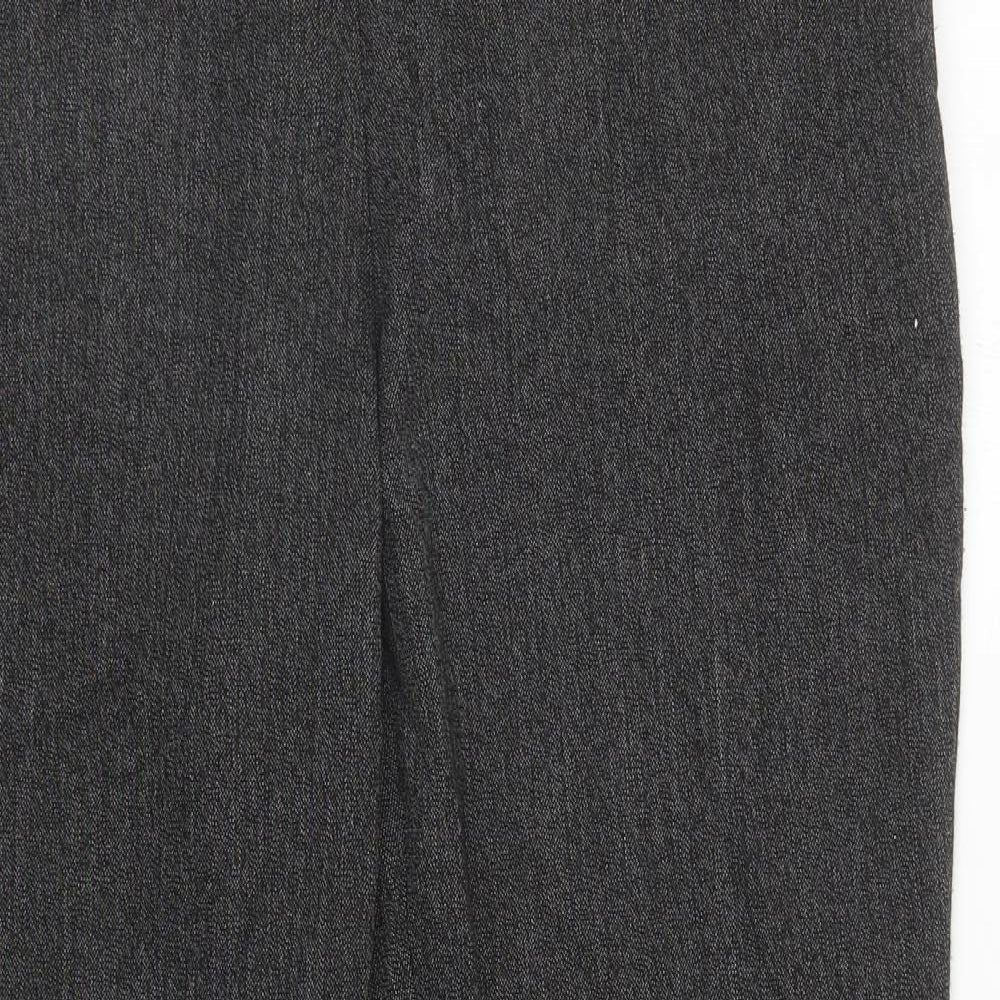 Womens UK Size 14 Marks and Spencer Regular Fit Carrot Grey Trousers